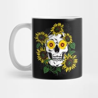 Skull Sunflower Tattoo Mug